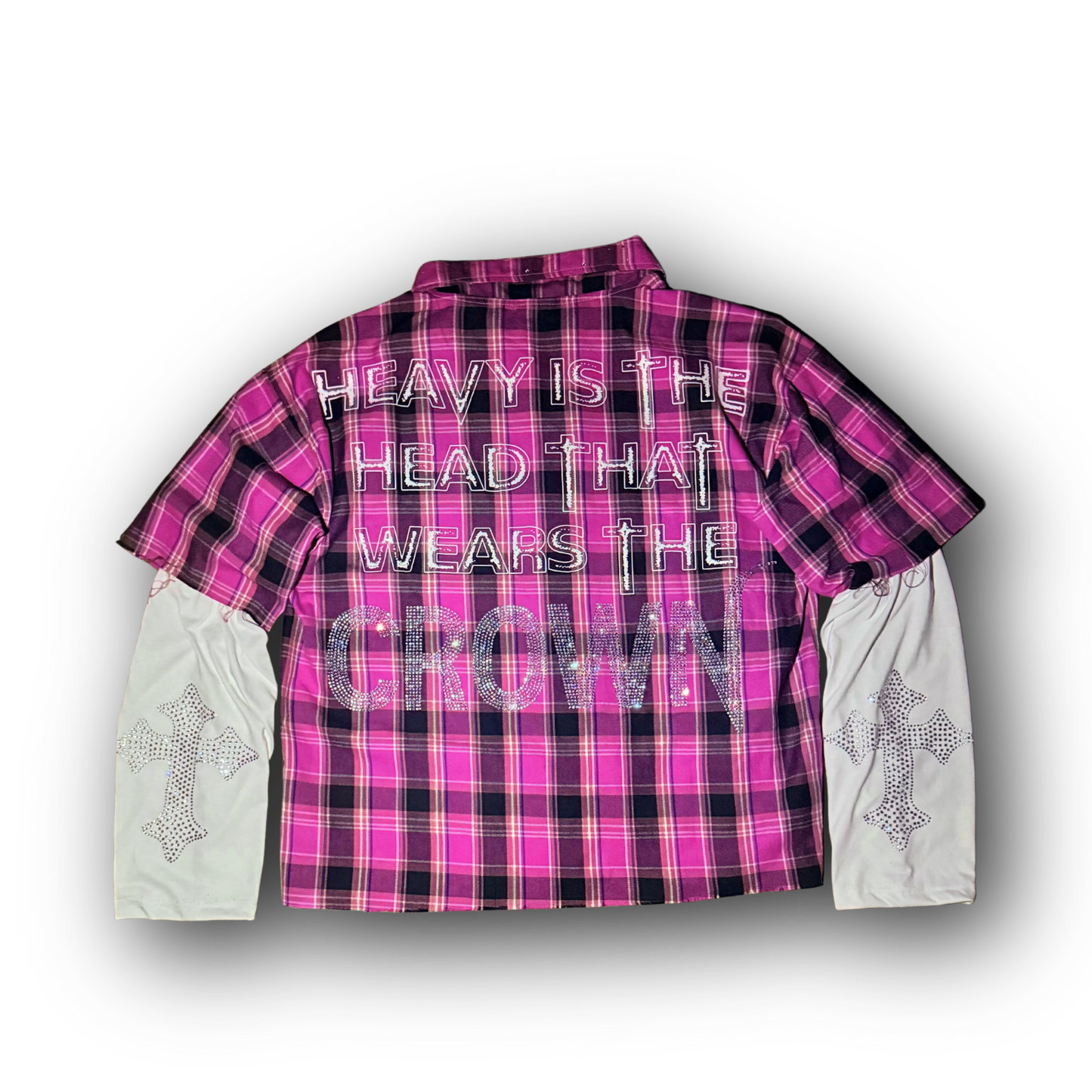"Heavy Is The Head That Wears The Crown" Flannel (Pink)