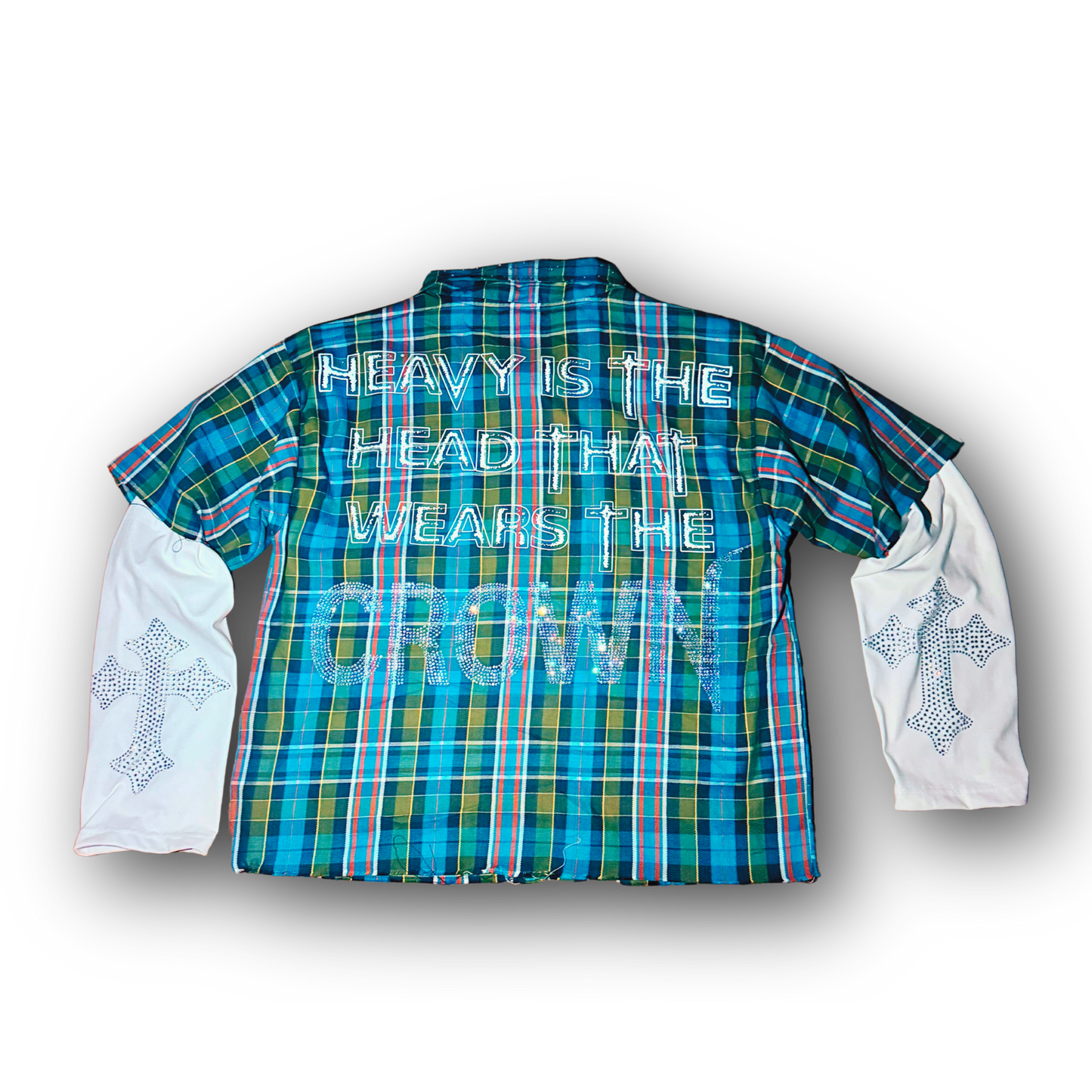 "Heavy Is The Head That Wears The Crown" Flannel (Green)